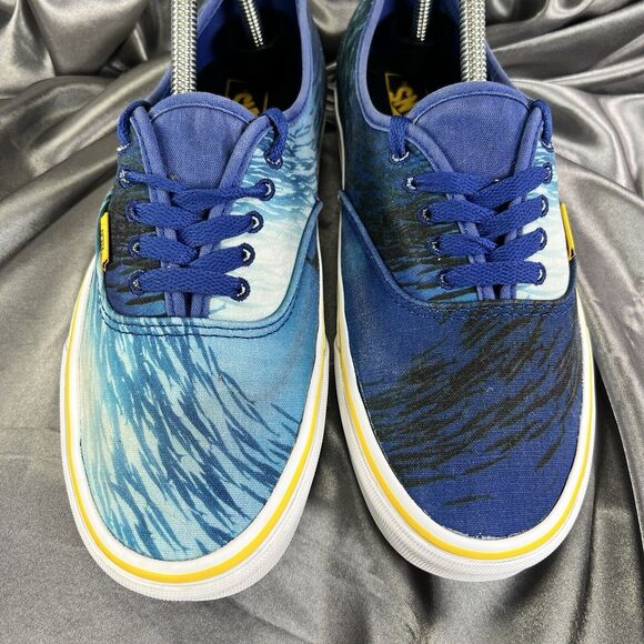 Vans Unisex National Geographic Blue Ocean Print Lace-Up Low Top Shoes M 7.5/W 9 - Picture 7 of 16